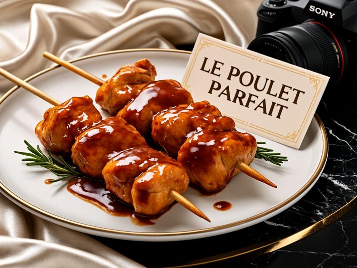 Brochettes laquees miel piment