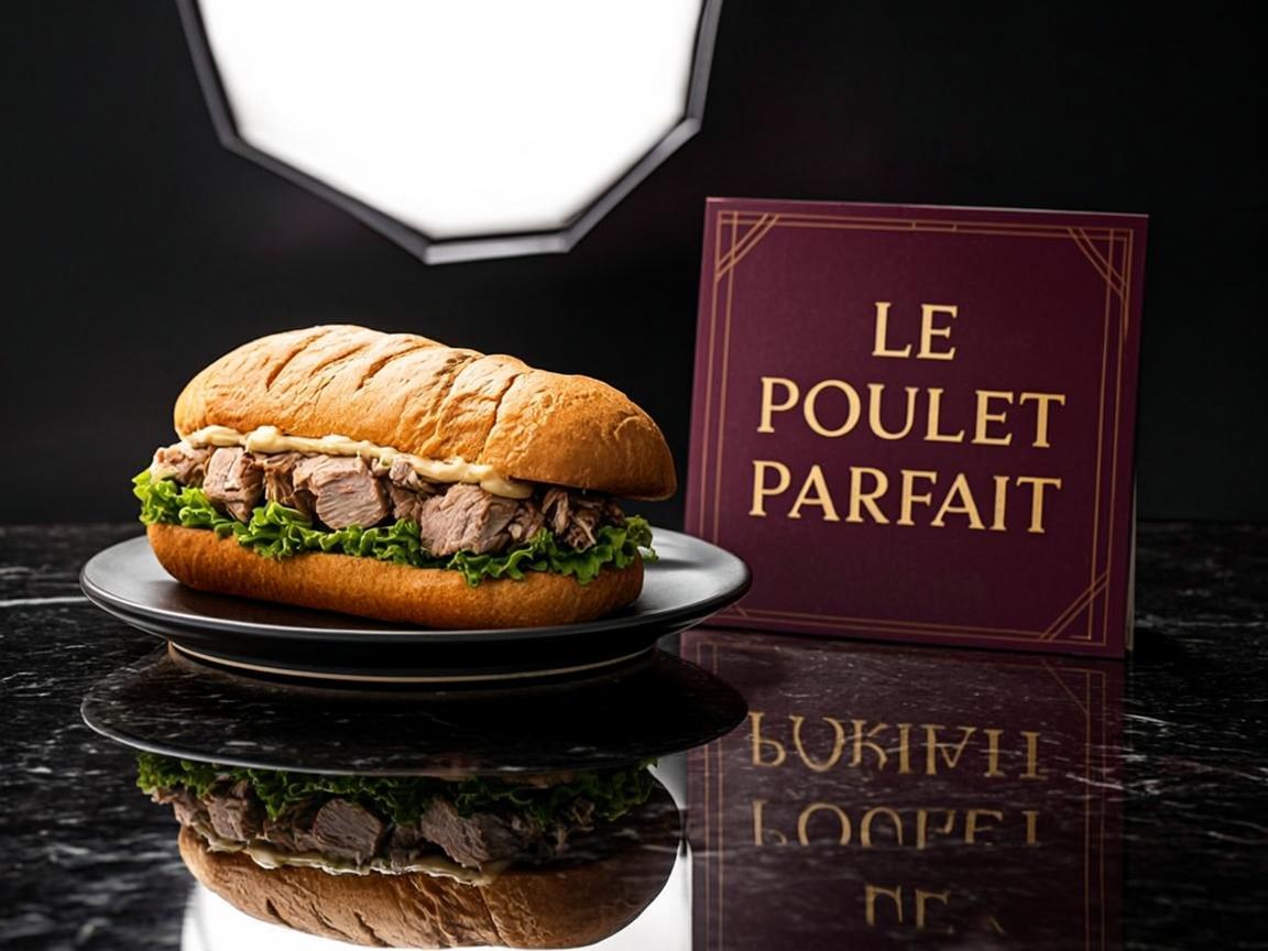 Sandwich poulet baguette doree